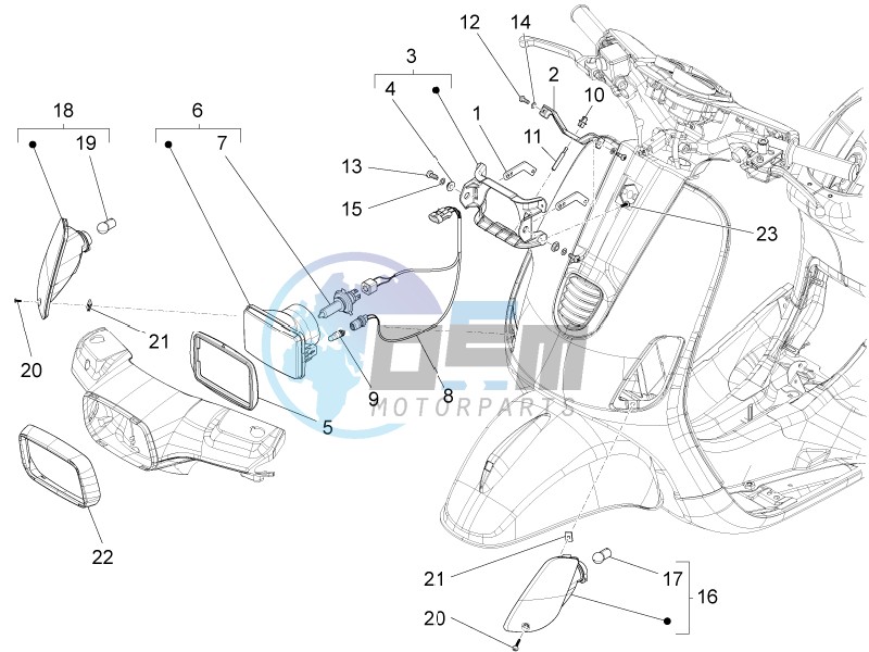 Front headlamps - Turn signal lamps