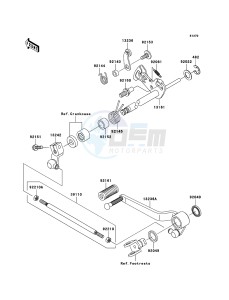 Z1000 ZR1000A6F FR GB XX (EU ME A(FRICA) drawing Gear Change Mechanism