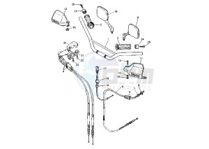 XTZ TENERE 660 drawing STEERING HANDLE -CABLE