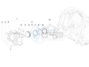 MEDLEY 125 4T IE ABS E4 2020 (APAC) drawing Cylinder-piston-wrist pin unit