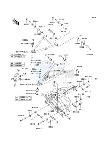 KSF 450 B [KFX450R MONSTER ENERGY] (B8F-B9FB) B8F drawing FRONT SUSPENSION