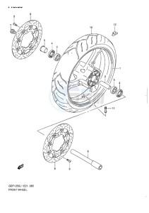 GSF-1250 BANDIT EU drawing FRONT WHEEL