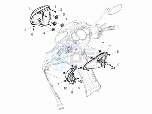 Beverly 300 RST 4T 4V ie E3 drawing Front headlamps - Turn signal lamps