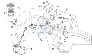 Dorsoduro 1200 (EMEA, APAC, NAFTA) (CND, EU, K, RU, USA, V) drawing Clutch pump I