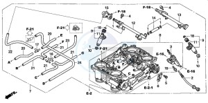 VFR800 drawing THROTTLE BODY (ASSY.)