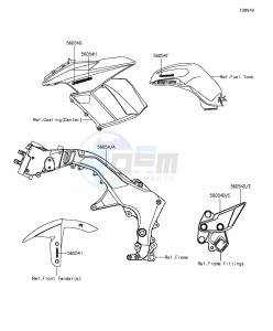 Z1000SX ZX1000LEF FR GB XX (EU ME A(FRICA) drawing Decals(Black)