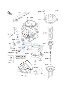 ZX 900 E [NINJA ZX-9R] (E1-E2) [NINJA ZX-9R] drawing CARBURETOR PARTS