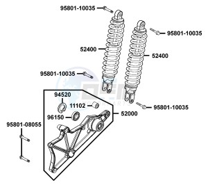 PEOPLE S 300 I drawing Rear Cushion