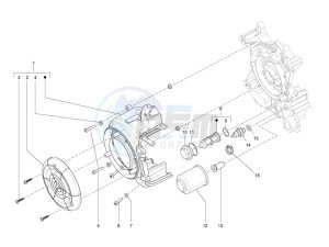 S 150 4T 2V E3 Taiwan drawing Flywheel magneto cover - Oil filter