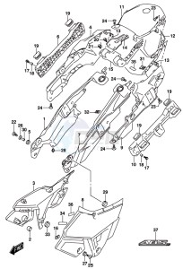 DL250 drawing FRAME COVER