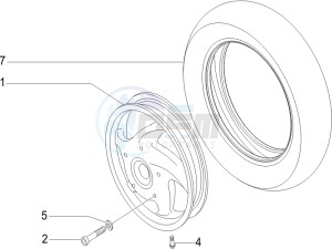 LXV 50 2T CH drawing Front wheel