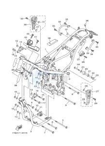 XT250 XT250F SEROW (1YBD) drawing FRAME