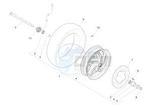 Fly 50 4T 2V 25-30Km/h drawing Front wheel