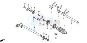 VTX1800C drawing GEARSHIFT DRUM