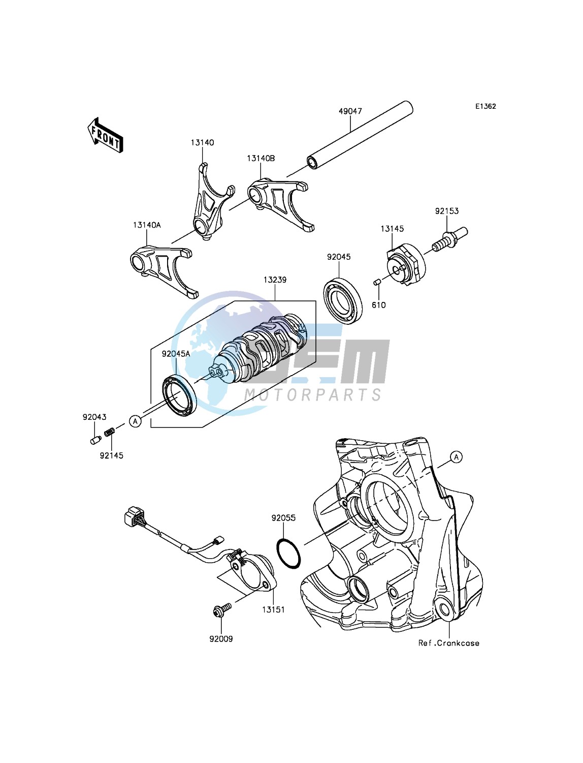 Gear Change Drum/Shift Fork(s)