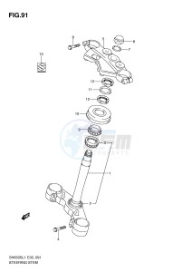 SV650S (E2) drawing STEERING STEM (SV650SAL1 E24)