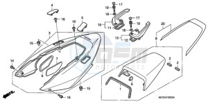 VFR8009 UK - (E / MME) drawing REAR COWL