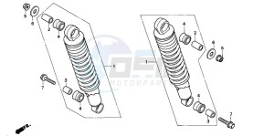 CB250 drawing REAR CUSHION