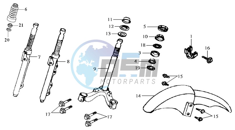 FRONT FORK/ FRONT FENDER