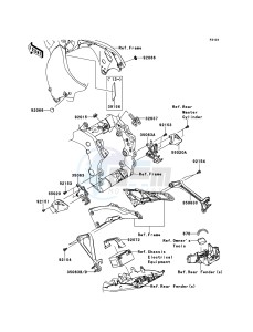 NINJA_ZX-10R ZX1000JDF FR XX (EU ME A(FRICA) drawing Frame Fittings