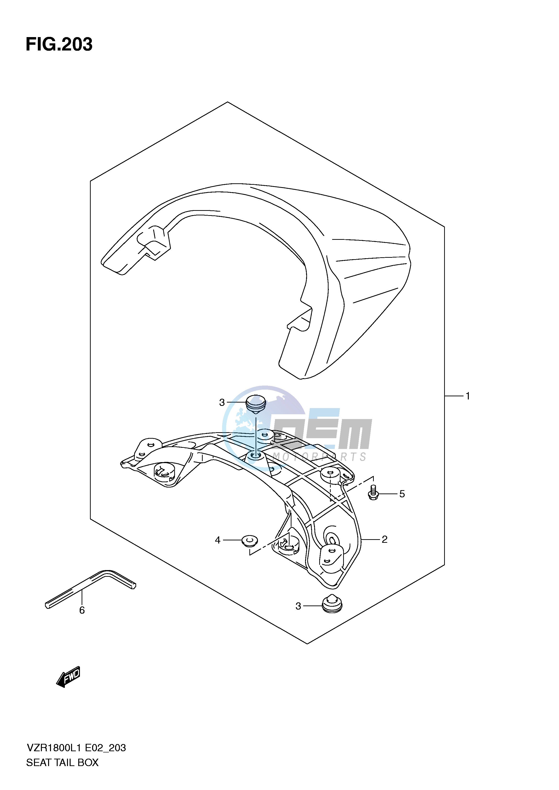 SEAT TAIL BOX (VZR1800L1 E24)