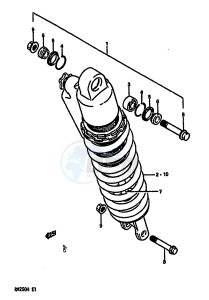 RM250 (G-H) drawing SHOCK ABSORBER (MODEL H)