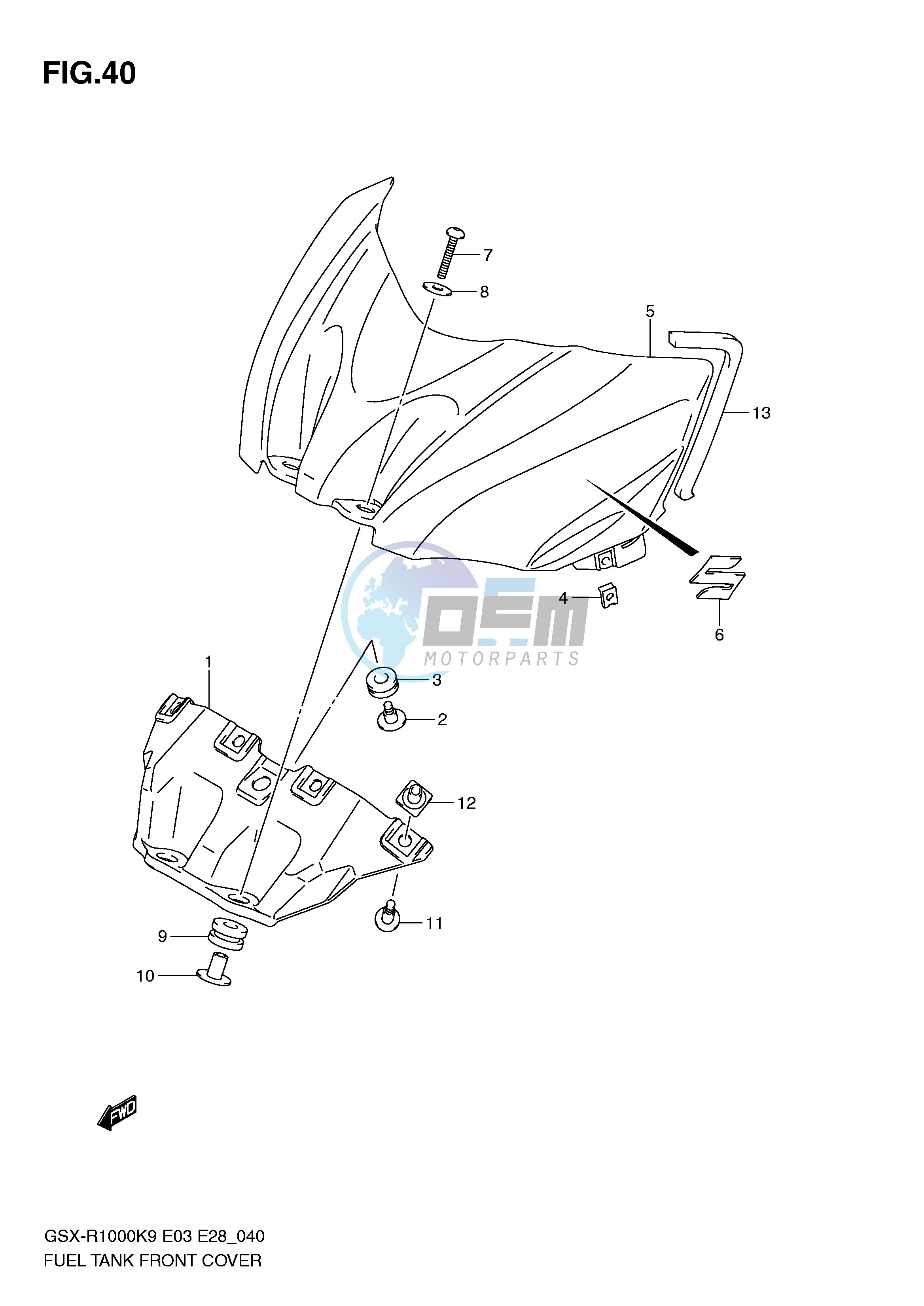 FUEL TANK FRONT COVER