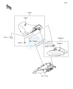 Z1000 ABS ZR1000GGF FR GB XX (EU ME A(FRICA) drawing Seat