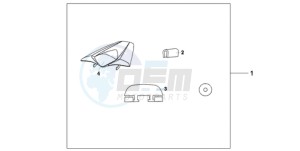 CB1000R9 UK - (E / MPH) drawing SEAT COWL*NHA84P*