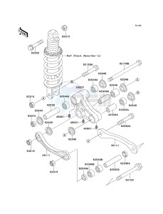 ZX 1100 D [NINJA ZX-11] (D7-D9) [NINJA ZX-11] drawing REAR SUSPENSION