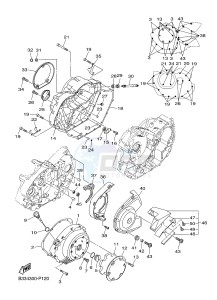 XVS950CR BOLT C-SPEC (B33J) drawing CRANKCASE COVER 1