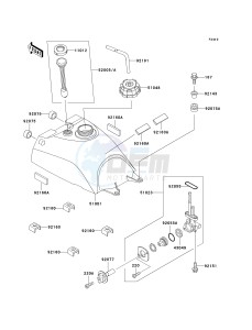 KVF 400 A [PRAIRIE 400 4X4] (A2) [PRAIRIE 400 4X4] drawing FUEL TANK