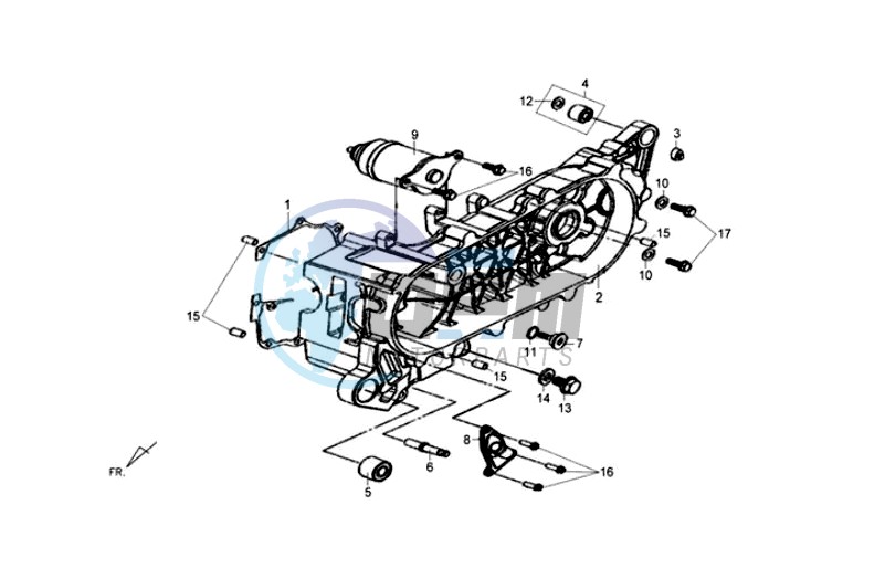 CRANKCASE COVER -  STARTER