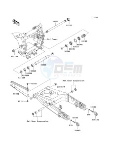 KRF 750 F [TERYX 750 4X4 NRA OUTDOORS] (F8F) C9F drawing SWINGARM