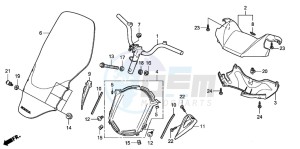 FES150 125 PANTHEON drawing HANDLE PIPE/HANDLE COVER (FES1257/A7)(FES1507/A7)