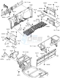 MULE PRO-DXT KAF1000BHF EU drawing Frame Fittings(Front)