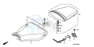 CBR600RRA F / CMF drawing SEAT