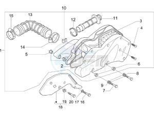 Beverly 125 drawing Air filter