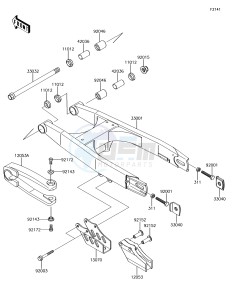 KX65 KX65AJF EU drawing Swingarm