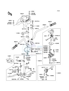 KVF360 4x4 KVF360A9F EU GB drawing Handlebar