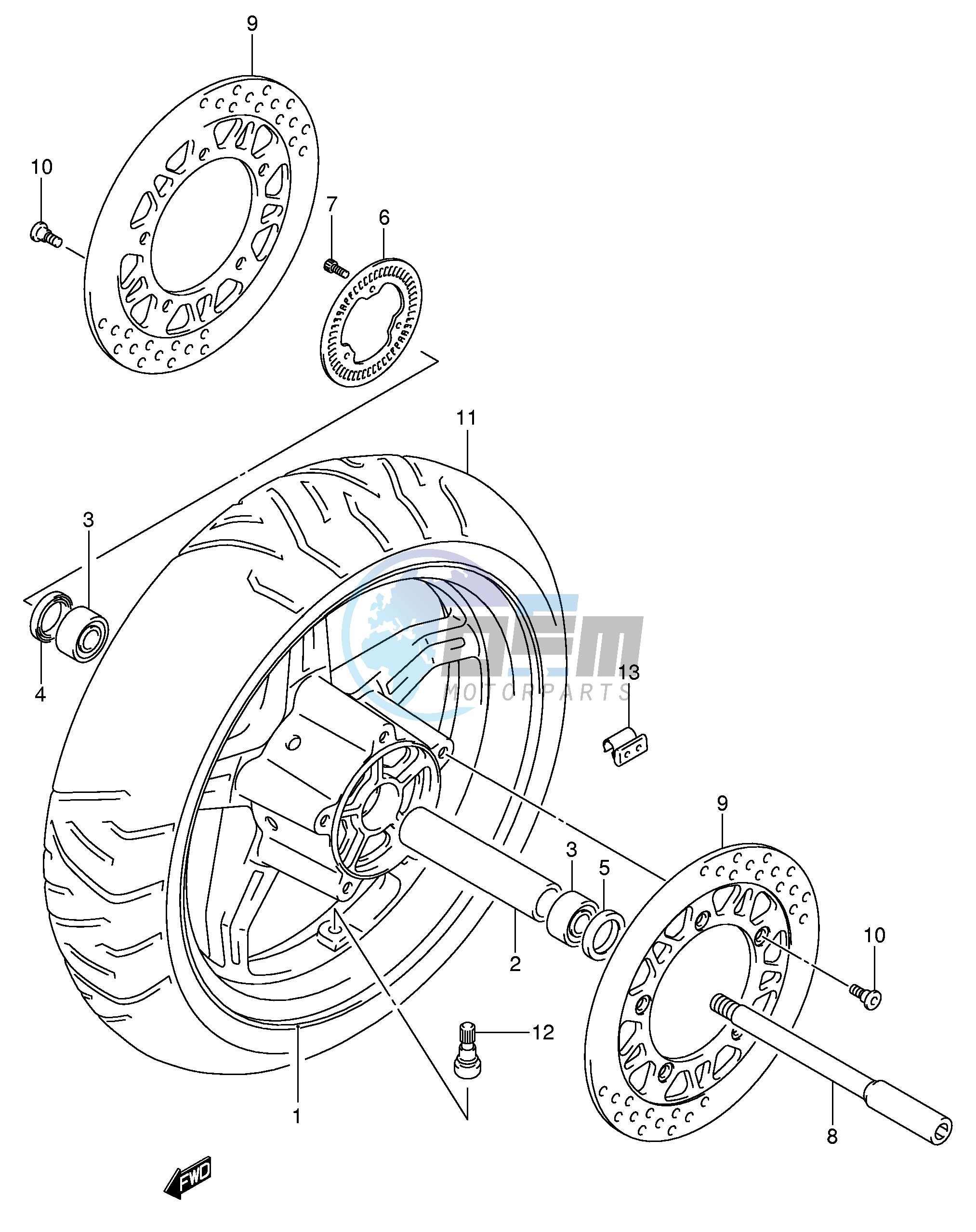 FRONT WHEEL (AN650AK4 AK5)