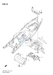 GSF1250 (E21) Bandit drawing REAR FENDER (GSF1250AL1 E24)