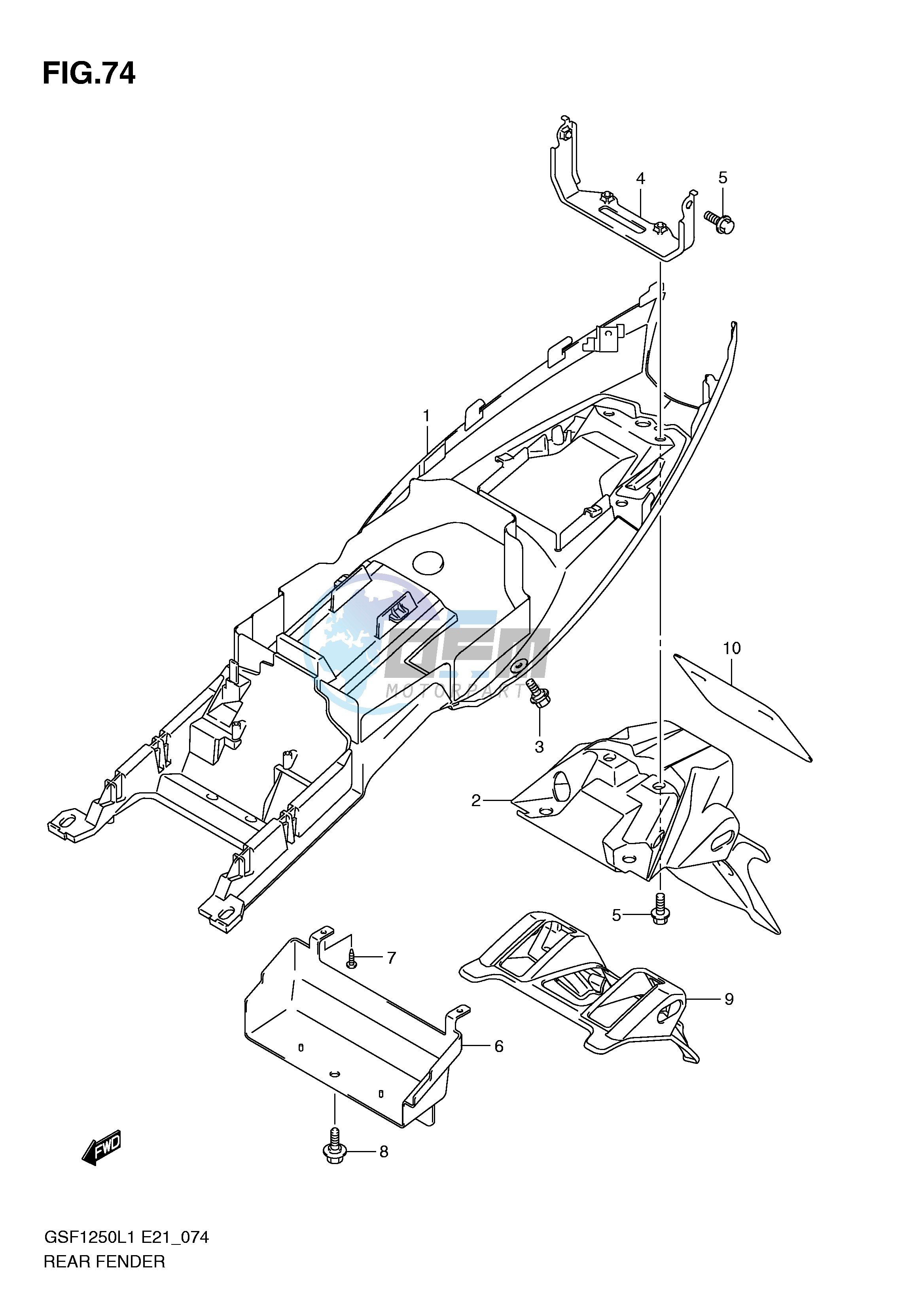 REAR FENDER (GSF1250AL1 E24)