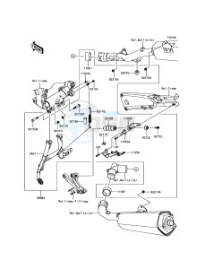 ZZR1400 ABS ZX1400JGF GB XX (EU ME A(FRICA) drawing Accessory(Center Stand)