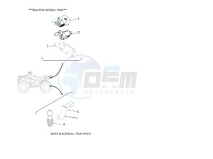 YFM700FWAD GRIZZLY 700 EPS (BLTL) drawing WVTA ELECTRICAL, TOW HITCH2