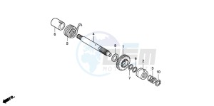 CRF80F 100 drawing KICK STARTER SPINDLE