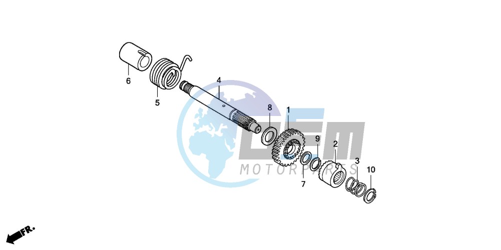 KICK STARTER SPINDLE