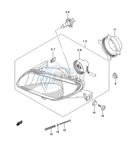 LT-A500XP Z drawing HEADLAMP