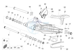 DORSODURO 900 E4 ABS (APAC) drawing Swing arm