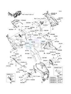 ZX 600 R [NINJA ZX-6R MONSTER ENERGY] (R9FA) R9FA drawing COWLING LOWERS